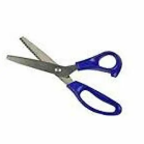 TAKSUN A-85 ( 9 ) ( ZİG ZAG ŞEKİLLİ KESİM ) TERZİ MAKASI ( RENKLİ PLASTİK SAP )*6X16