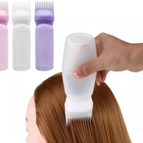 Taraklı Saç Boyama ve Bakım Yağı Uygulama Şişesi