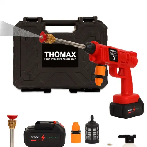 Thomax Şarjlı Ve Yüksek Basınçlı Oto Yıkama Makinesi Ve Sulama Tabancası Bahçe Yıkama Makinesi