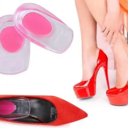 Topuk Silikonu Şeffaf Pembe Bayan