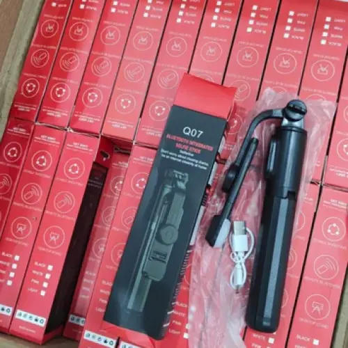 Universal Q07 6 Inç Halka Işık Taşınabilir Bluetooth Selfie Stick Tripod