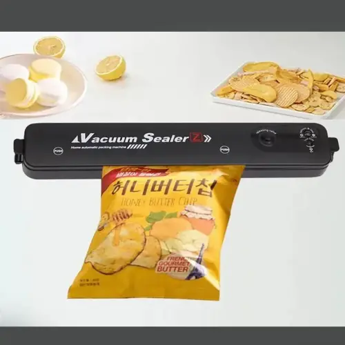 Vacuum Sealer Ev Tipi Vakumlama ve Yapıştırma Makinesi + 10 Adet Vakum Poşeti