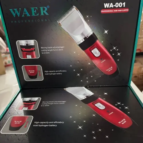 Waer Erkek Tıraş Makinesi Çift Batarya Berber Tipi WA-001