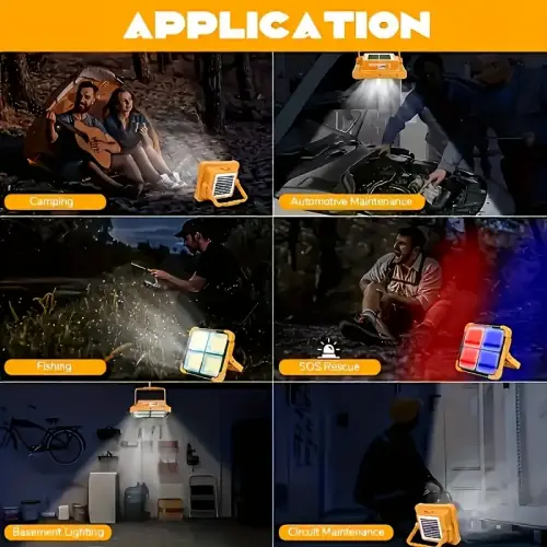 Wison WS-5570 150W Güneş Enerjili Solar Kamp Feneri Projektör