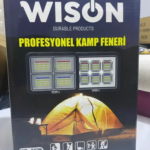 Wison WS-5570 150W Güneş Enerjili Solar Kamp Feneri Projektör