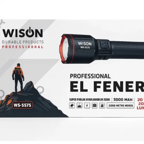 Wison Ws-5575 Şarjlı El Feneri 20 W 2000 Lümen