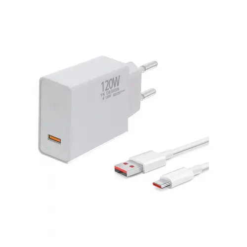 YK Design 120W Süper Hızlı Şarj Cihazı - USB Type-C