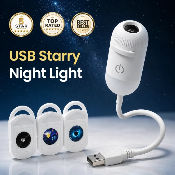 2si 1 arada USB Galaksi Yıldız Projeksiyonlu Gece Lambası