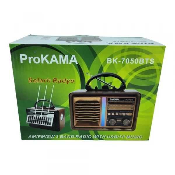 Prokama Çok Fonksiyonlu Ahşap Radyo BK-7050BTS