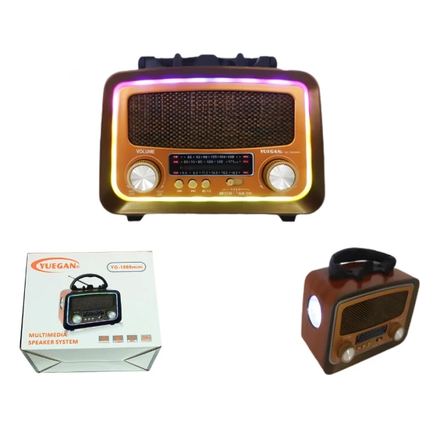 Güneş Enerjili Fenerli Nostaljik Radyo Usb Sd Bluetooth YUEGAN