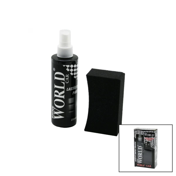 Egonex Shıne World Car ( Lastik & Tampon ) Parlatıcı Sprey Seti ( Plastik Şişe ) ( 250ml ± %10 ) ( Parlatma Süngeri )*24