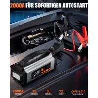Pro Akü Takviye Şarj Cihazı 10000 Mah Akü Takviye Cihazı Akü Şarj Cihazı Lastik Şişirme Pompası 4in1 Jump Starter