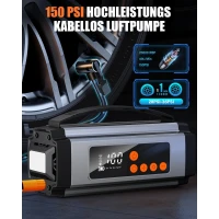 Pro Akü Takviye Şarj Cihazı 10000 Mah Akü Takviye Cihazı Akü Şarj Cihazı Lastik Şişirme Pompası 4in1 Jump Starter
