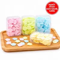 Egonex Hasuba Sevimli Sabunlar Hs-400 (mini=1.2-1.5cm) (seyahat & Piknik & Okulda) (160pcs ± 10) (mix:kalp& Yvrlk&çiçek)*24x40