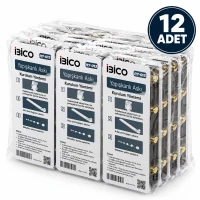 Egonex İbico İ17-013 ( 5 Kollu= Gold & ( T= Ꟶ ) Yapışkanlı Pls. Askı ( Mika Kristal Şeffaf Renkli Taban ) ( 5kg.taşıma )*12x10
