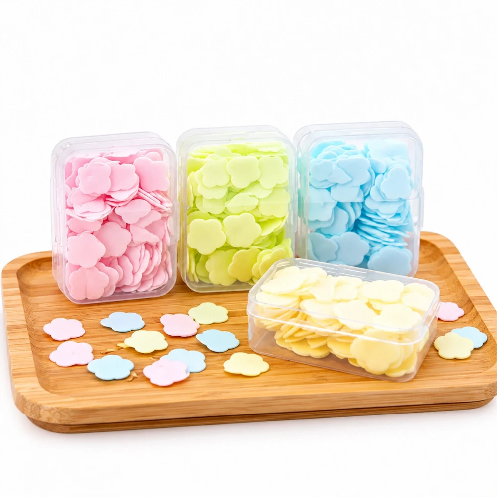 Egonex Hasuba Sevimli Sabunlar Hs-400 (mini=1.2-1.5cm) (seyahat & Piknik & Okulda) (160pcs ± 10) (mix:kalp& Yvrlk&çiçek)*24x40