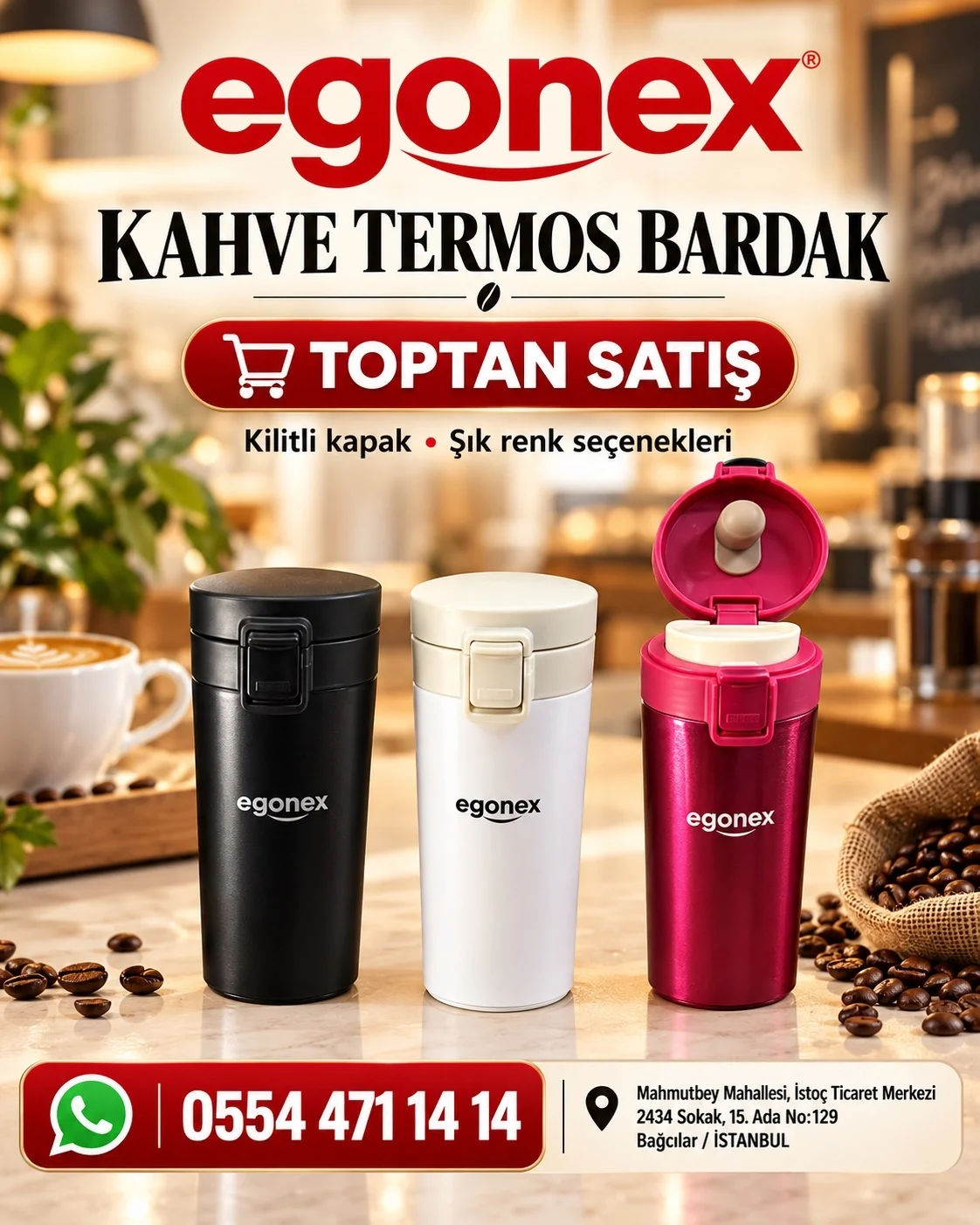 Egonex kahve termos bardak modelleri