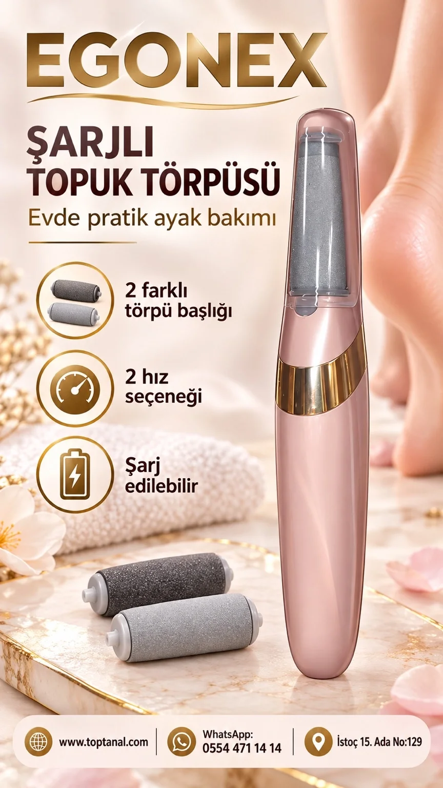 Egonex şarjlı topuk törpüsü