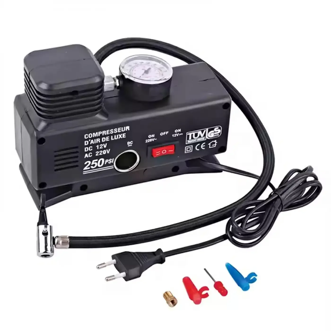 220 Volt-12 Volt 250 Psi Kompresör Lastik Hava Şişirme Oto Pompası Fişli Ve Çakmaklı Yage-843 220 Volt-12 Volt 250 Psi Kompresör Lastik Hava Şişirme Oto Pompası Fişli Ve Çakmaklı Yage-843