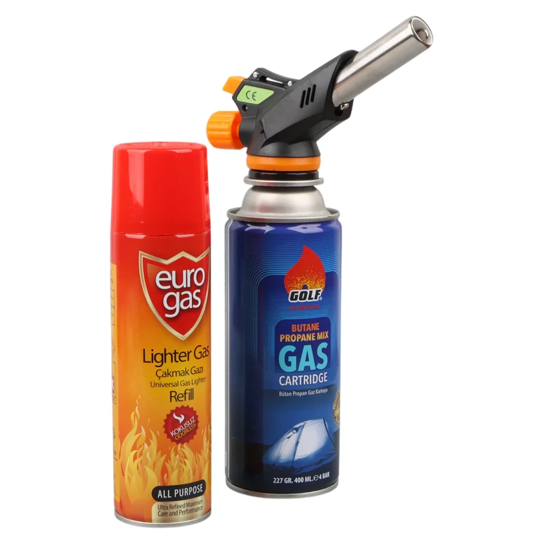 3 Parça Profesyonel Pürmüz Seti Pürmüz Torch Çakmak Başlık- Kamp Gazı 400ml- Çakmak Gazı 270 3 Parça Profesyonel Pürmüz Seti Pürmüz Torch Çakmak Başlık- Kamp Gazı 400ml- Çakmak Gazı 270