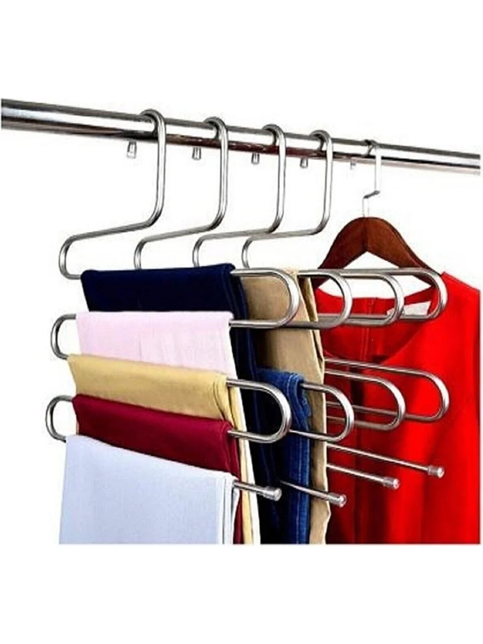 5 Katlı Pantolon Eşarp Askısı Metal Egonex