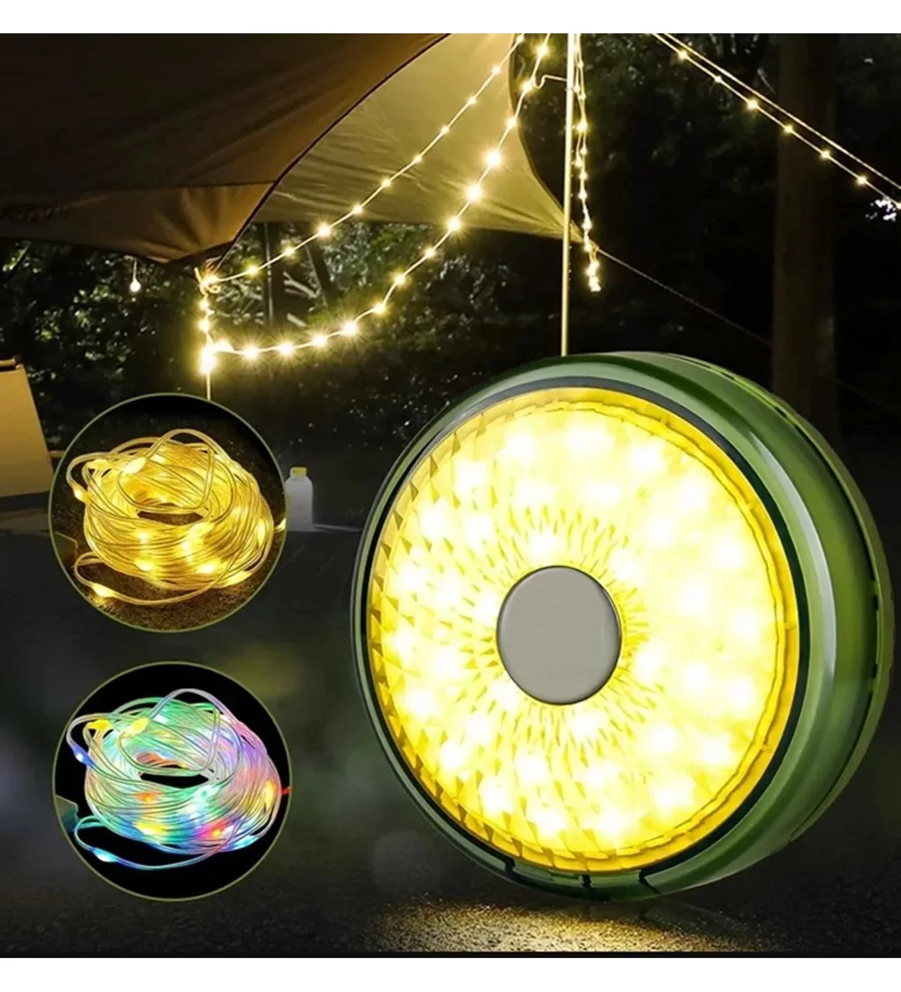 6 Fonksiyonlu 8 Metre Usb Şarj Edilebilir Rgb Led Kamp Ve Dekorasyon Işığı | Powerbank Özellikli