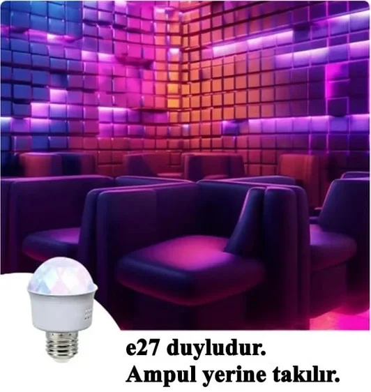 Egonex Mini Disco Ampulü, Led AC85-260V