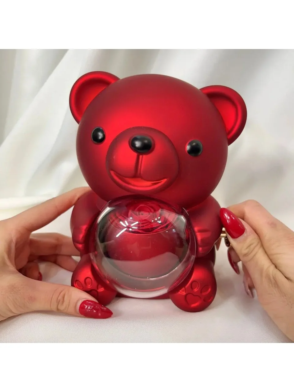 Sevimli Ayıcık Güllü Takı Kutusu Kırmızı