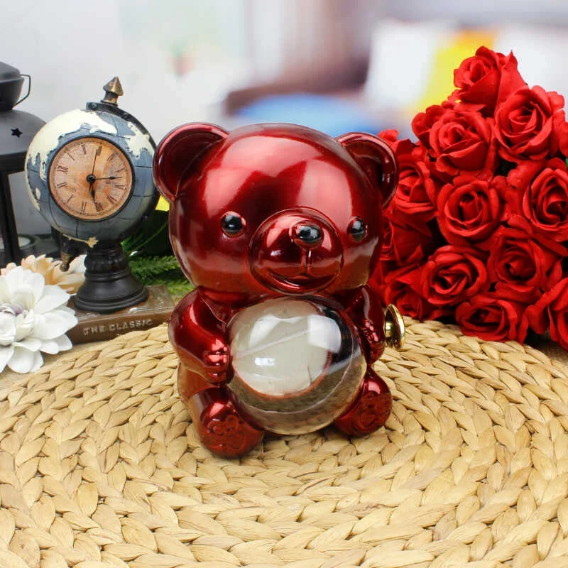 Sevimli Ayıcık Güllü Takı Kutusu Kırmızı