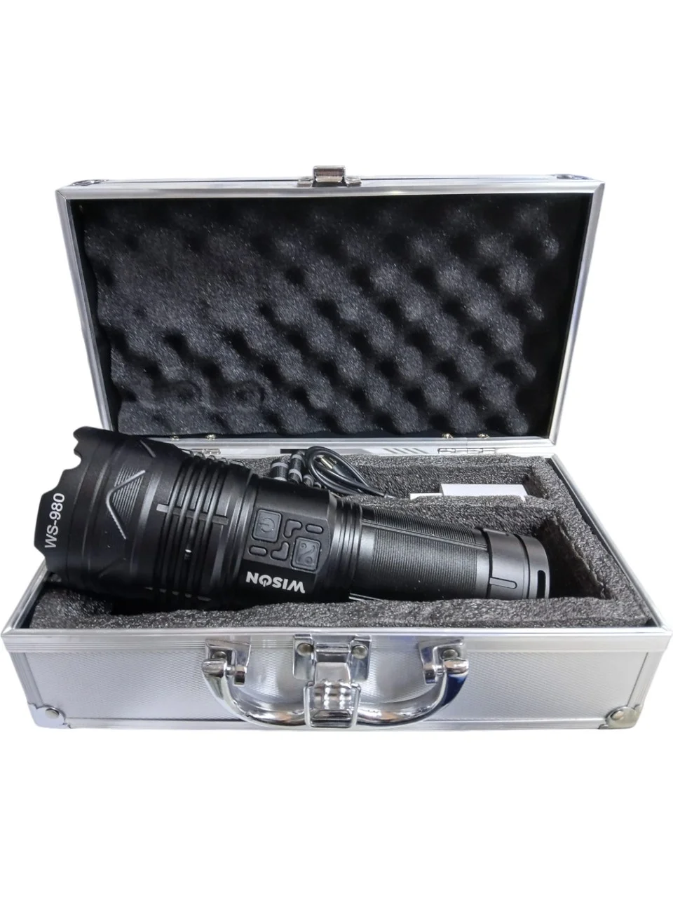 Wıson 980 Profesyonel Zoomlu El Feneri | 60w – 7000 Lümen – 13.200 Mah – Type‑c – Metal Gövde