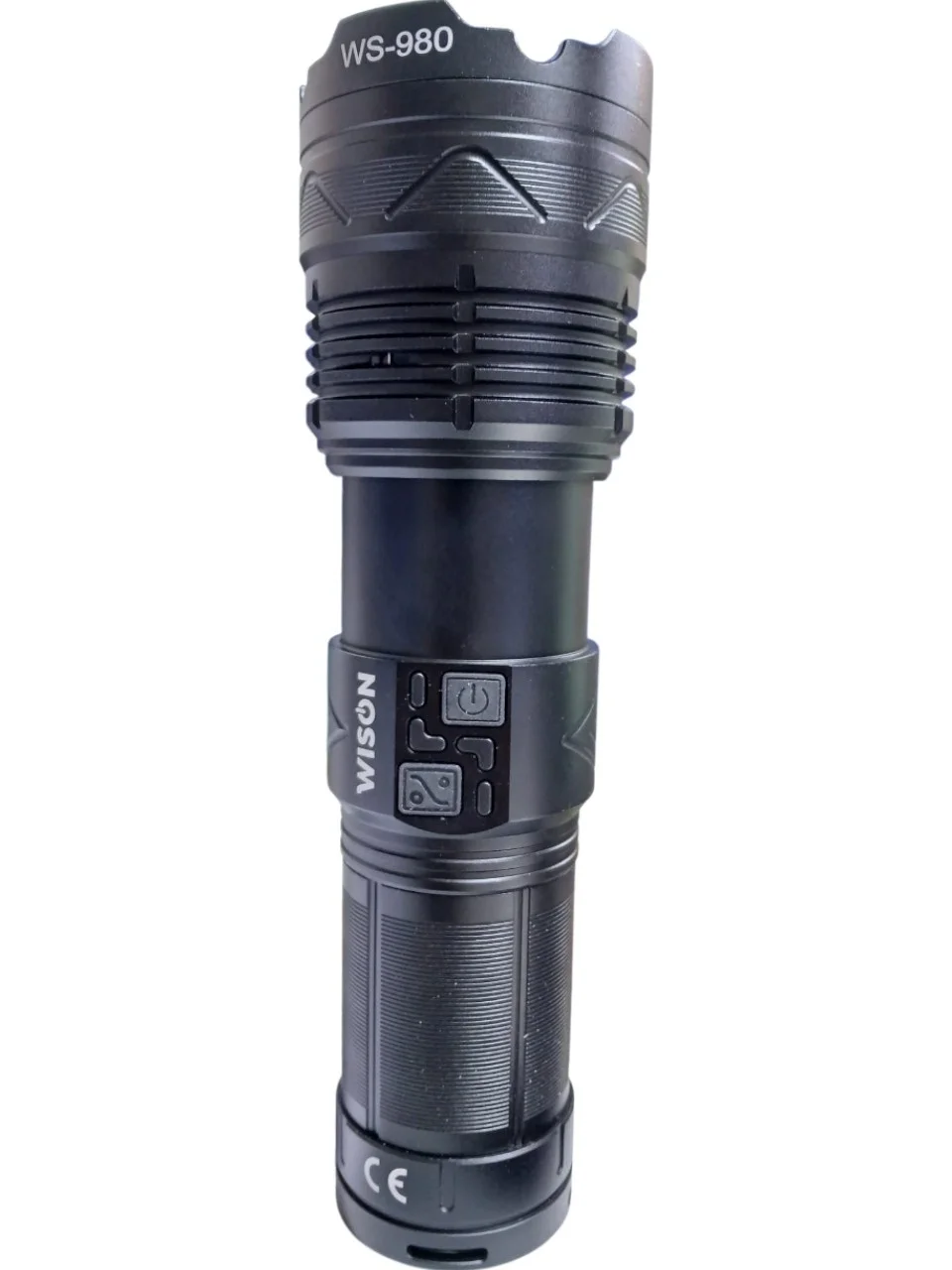 WISON 980 Profesyonel Zoomlu El Feneri | 60W – 7000 Lümen – 13.200 Mah – Type‑c – Metal Gövde