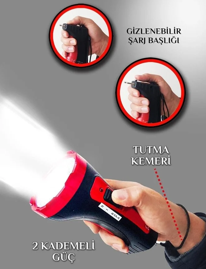 İtalyano Şarjlı 10w Projektör Led El Feneri 2 Mod Aydınlatmalı Uzun Menzil Işıldak Kambur Fener İtalyano Şarjlı 10w Projektör Led El Feneri 2 Mod Aydınlatmalı Uzun Menzil Işıldak Kambur Fener