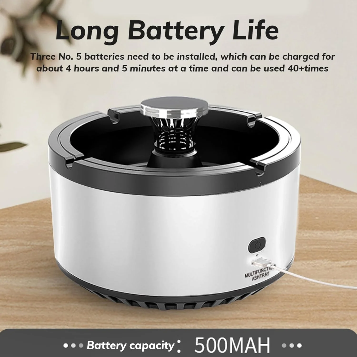 Koku Önleyici ve Duman Çeken Şarjlı Küllük Egonex