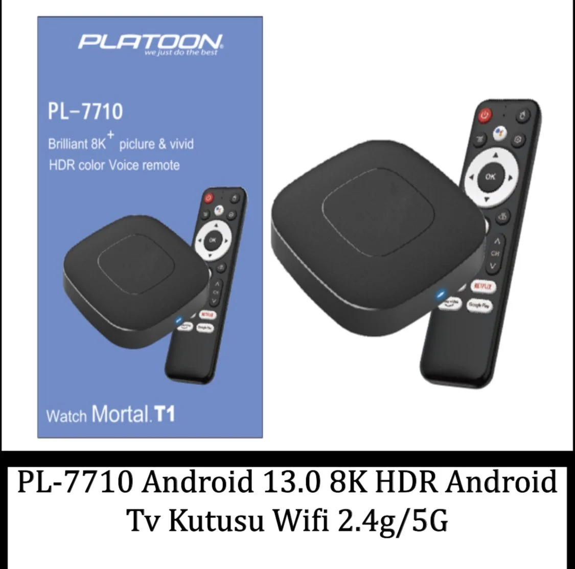 Pl-770 Android 13.0 8k Hdr Android Tv Kutusu Wifi 2.4g/5g