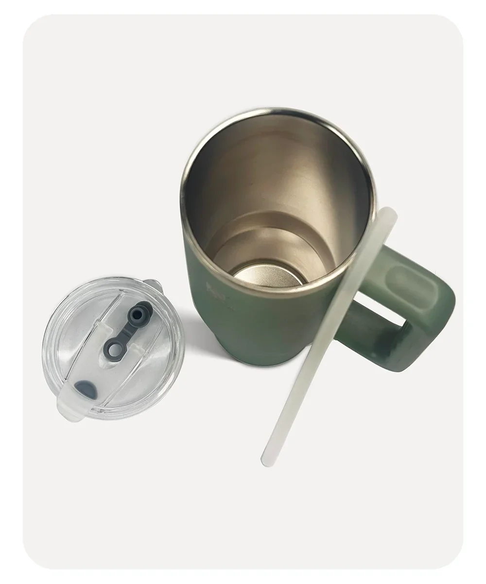 Penguin Termos Pipetli Termos Bardak 900 ml Paslanmaz Çelik YEŞİL