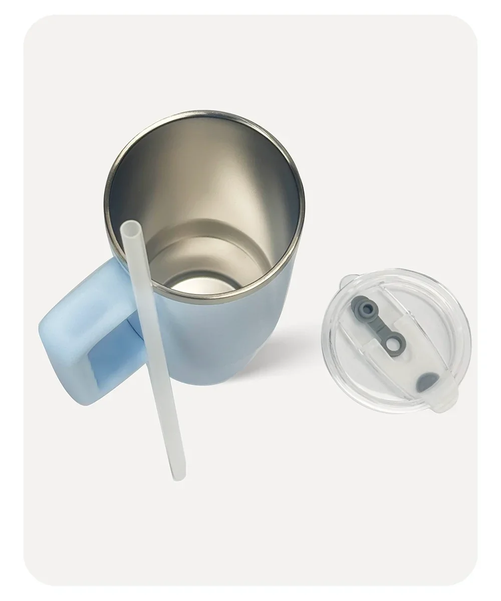 Penguin Termos Pipetli Termos Bardak 900 ml Paslanmaz Çelik MAVİ