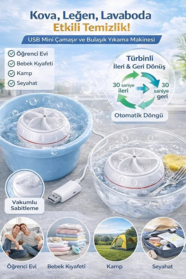 Mini Portatif Çamaşır Makinesi Taşınabilir