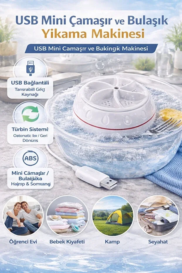 Mini Portatif Çamaşır Makinesi Taşınabilir