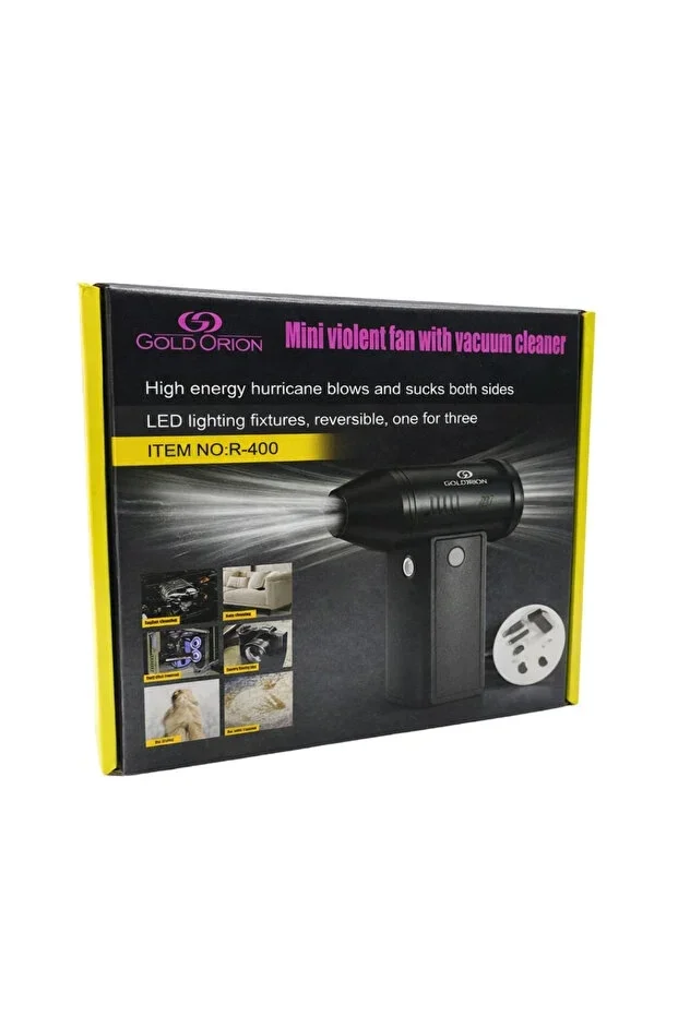 Goldorion Mini Şarjlı Hava Üfleyici ve Vakumlu El Süpürgesi