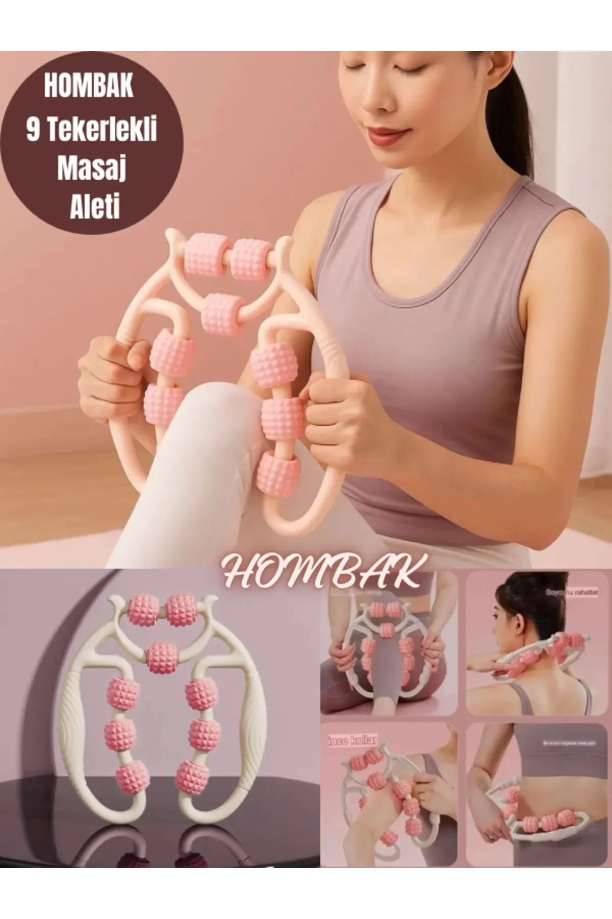 9 Tekerlekli Yoga Fitness Silindiri (Roller) Egonex