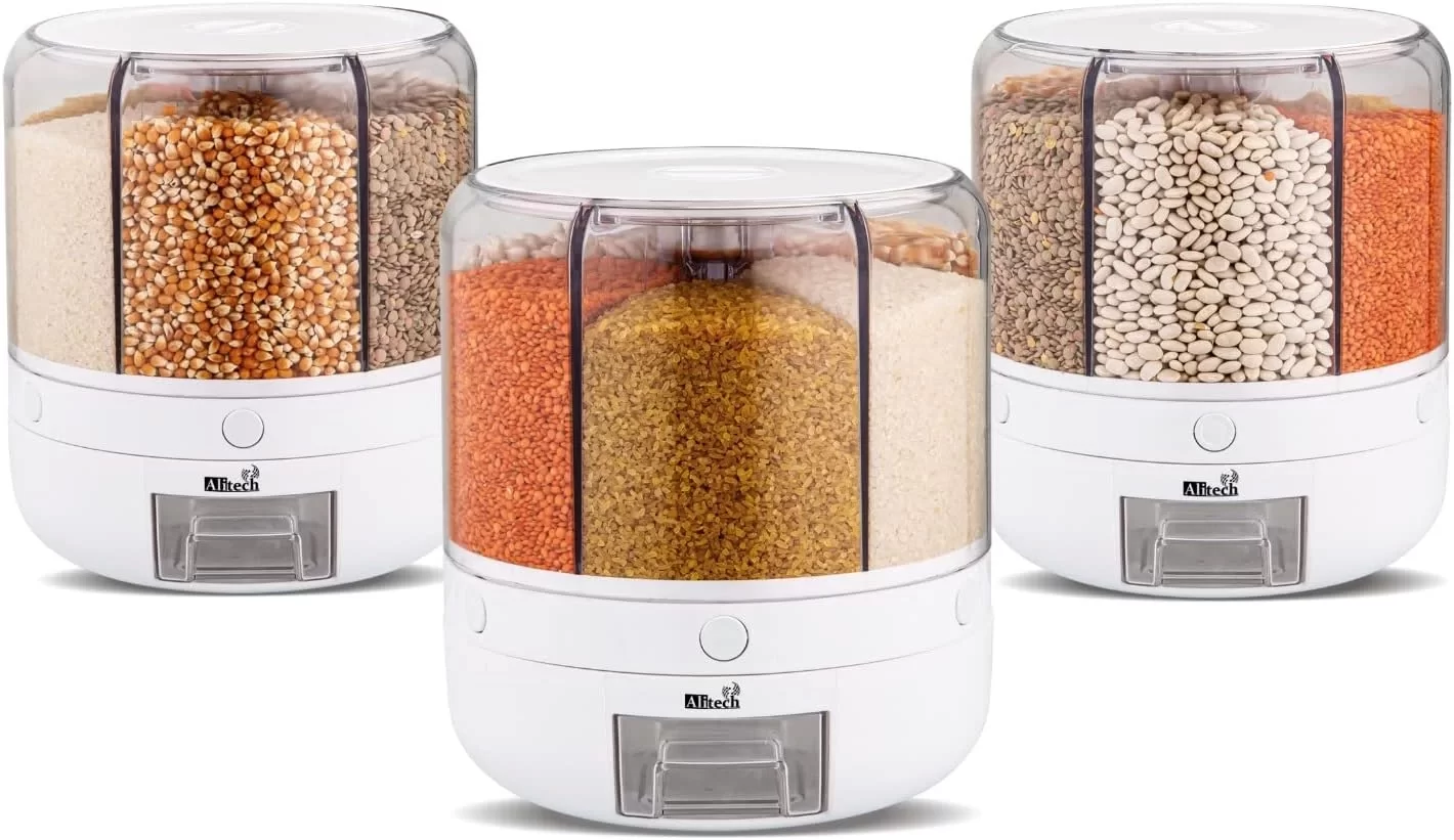 Alitech Kuru Gıda ve Bakliyat 6lı Erzak Saklama Kabı 6 Kg
