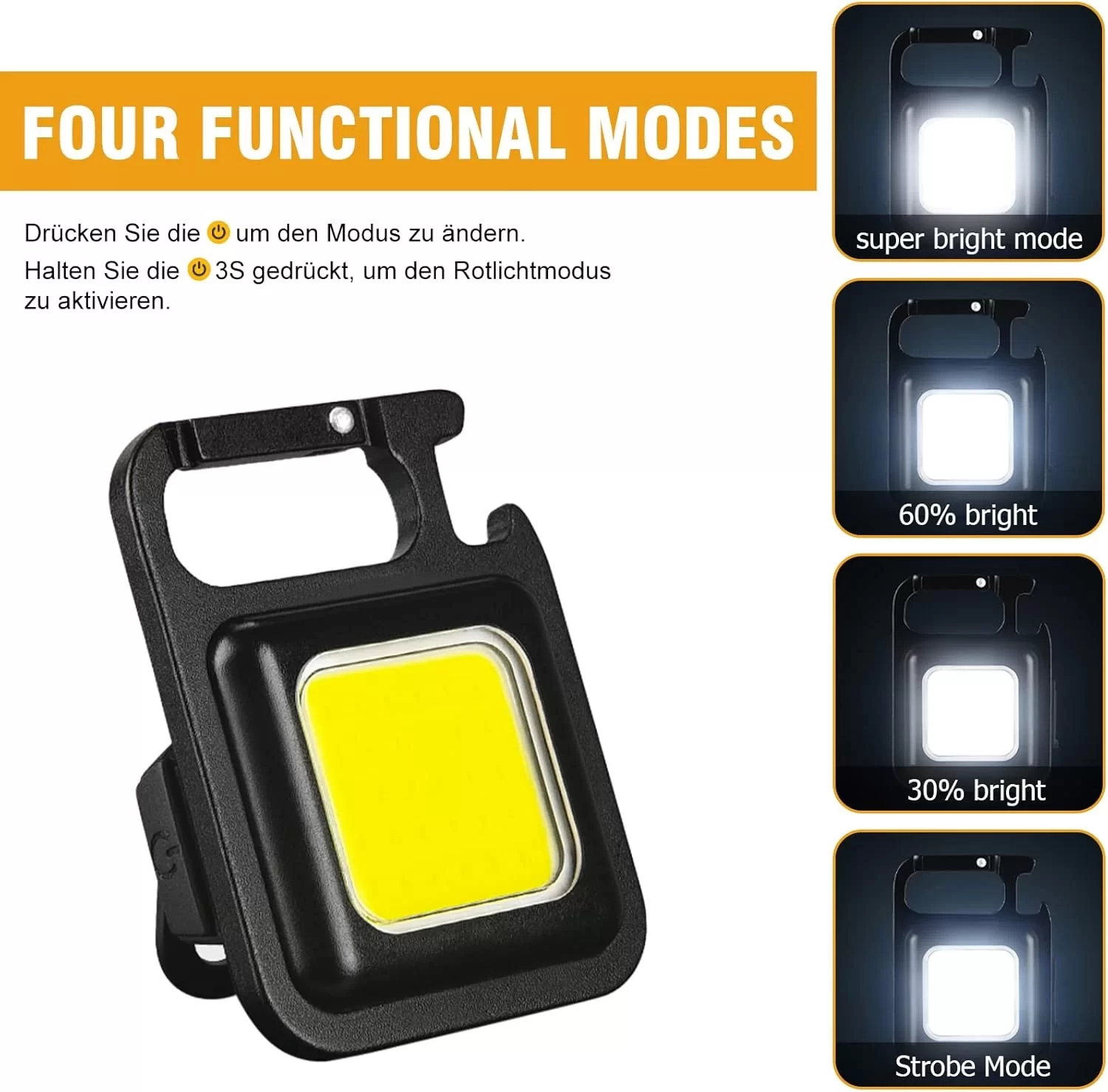 Anahtarlıklı Fener Fener Cob Led
