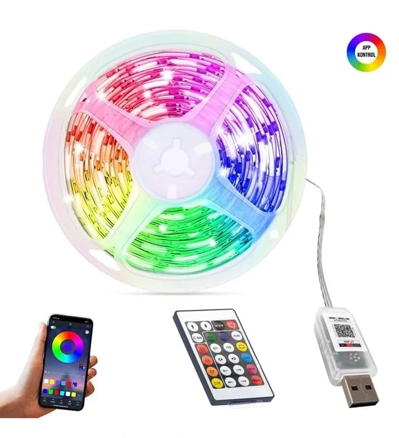 Egonex 10 Metre, Led Şerit, Usb Bağlantılı, Kumandalı, Ambiyans Işığı SDR-LED-109