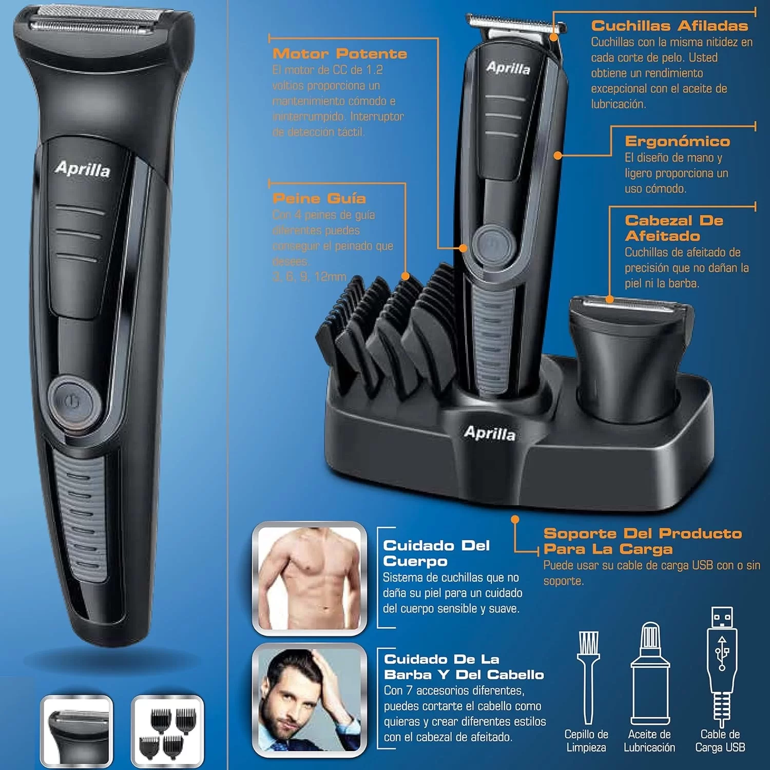 Aprilla Elektrikli tıraş makinesi AHC-5018 USB
