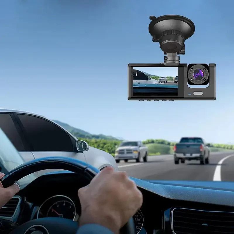 Araç Araba Kamerasi Black Box Traffic Recorder  3 Kameralı