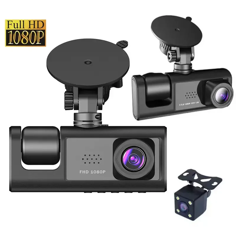 Araç Araba Kamerasi Black Box Traffic Recorder  3 Kameralı
