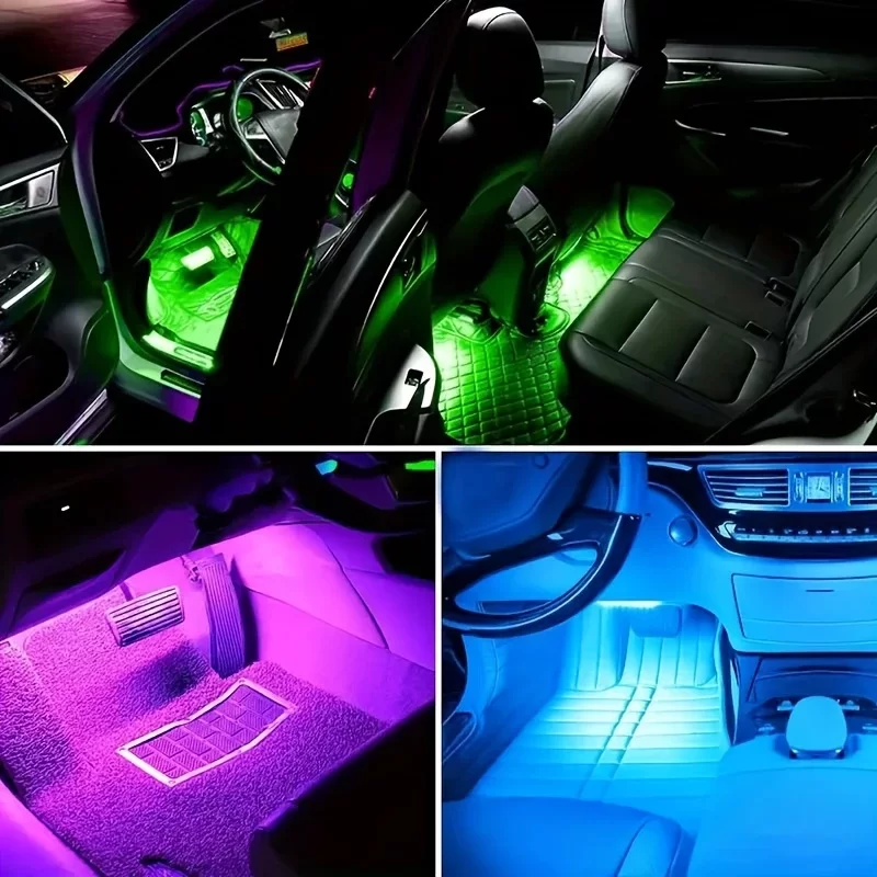 Araç İçi Sese Duyarlı Ayak Altı Led Aydınlatma Kumandalı Rgb