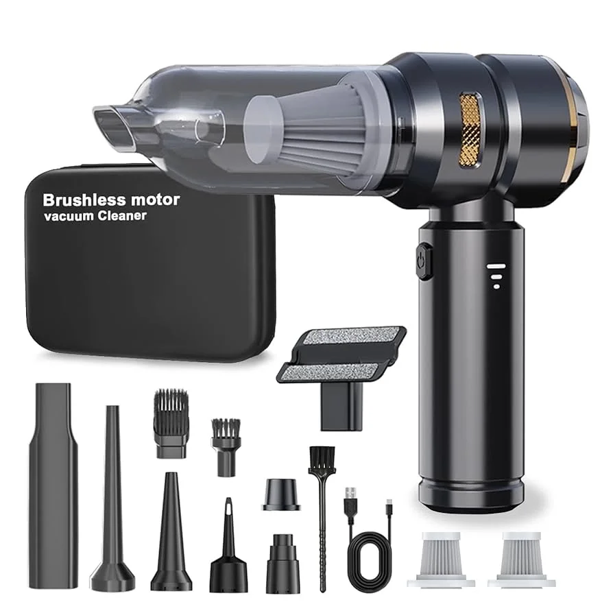 ST-6659 Plus Araç Süpürgesi Kablosuz El Süpürgesi – 16000 Pa Güç, USB Type-C, Fırçasız Motor