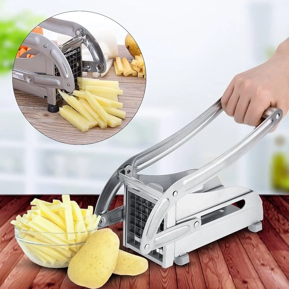 Çelik Patates Dilimleyici - Çok Fonksiyonlu Patates Dilimleyici, Sebze Doğrayıcı & Rendeli Ayarlanabilir Bıçak ile Düzgün Dilimler Çelik Patates Dilimleyici - Çok Fonksiyonlu Patates Dilimleyici, Sebze Doğrayıcı & Rendeli Ayarlanabilir Bıçak ile Düzgün Dilimler