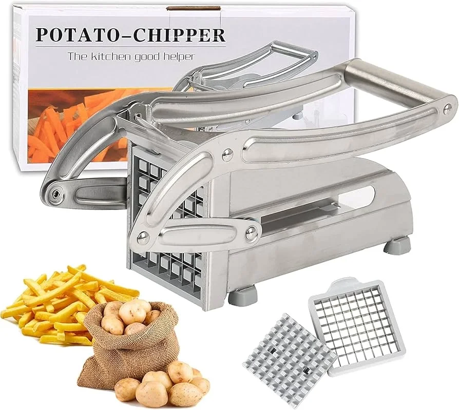 Çelik Patates Dilimleyici - Çok Fonksiyonlu Patates Dilimleyici, Sebze Doğrayıcı & Rendeli Ayarlanabilir Bıçak ile Düzgün Dilimler Çelik Patates Dilimleyici - Çok Fonksiyonlu Patates Dilimleyici, Sebze Doğrayıcı & Rendeli Ayarlanabilir Bıçak ile Düzgün Dilimler